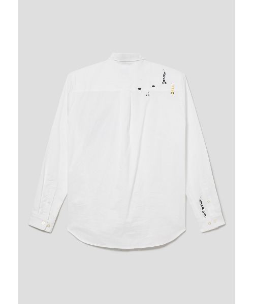 Design Tshirts Store graniph（デザイン　ティーシャツ　ストア　グラニフ）の「チンアナゴ｜ポケット長袖シャツ（シャツ/ブラウス・メンズ・ホワイト・SMALL/LARGE/MEDIUM）」の5枚目の写真