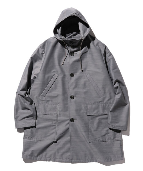 BEAMS PLUS（ビームスプラス）の「BEAMS PLUS / コンフォート クロス フーデッド コート（モッズコート・メンズ・チャコールグレー/グレー・SMALL/MEDIUM/LARGE/X-LARGE）」の2枚目の写真