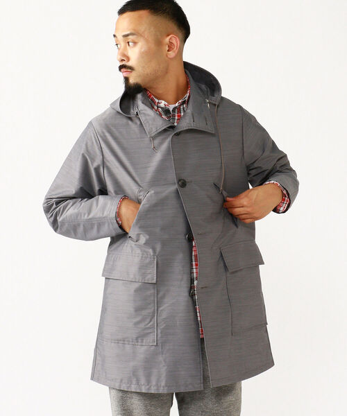 BEAMS PLUS（ビームスプラス）の「BEAMS PLUS / コンフォート クロス フーデッド コート（モッズコート・メンズ・チャコールグレー/グレー・SMALL/MEDIUM/LARGE/X-LARGE）」の5枚目の写真
