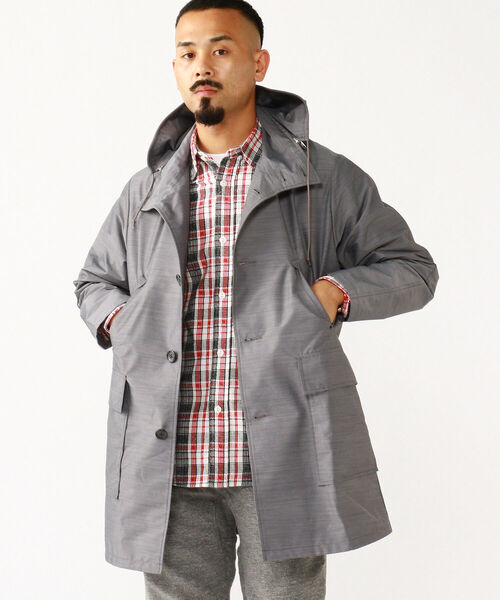 BEAMS PLUS（ビームスプラス）の「BEAMS PLUS / コンフォート クロス フーデッド コート（モッズコート・メンズ・チャコールグレー/グレー・SMALL/MEDIUM/LARGE/X-LARGE）」の7枚目の写真