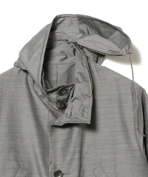 BEAMS PLUS（ビームスプラス）の「BEAMS PLUS / コンフォート クロス フーデッド コート（モッズコート・メンズ・チャコールグレー/グレー・SMALL/MEDIUM/LARGE/X-LARGE）」の9枚目の写真