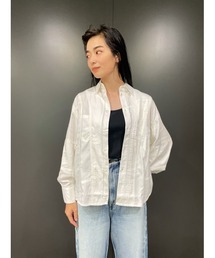 DIESEL | レディース サステナブル 長袖 シャツ パッチワーク リラックス ワントーンリヨセル(シャツ/ブラウス)