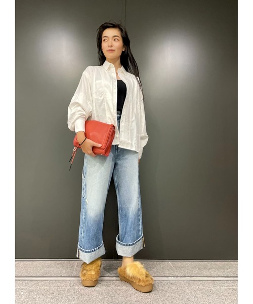 DIESEL(ディーゼル)の「レディース サステナブル 長袖 シャツ パッチワーク リラックス ワントーンリヨセル(シャツ/ブラウス・レディース・ブラック/ホワイト・LARGE/SMALL/MEDIUM/X-SMALL)」の11枚目の写真
