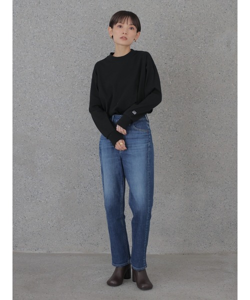 rem closet（レムクローゼット）の「【RUSSELL×rem】ロングスリーブTシャツ（Tシャツ/カットソー・レディース・ホワイト/ブラック・SMALL）」の13枚目の写真