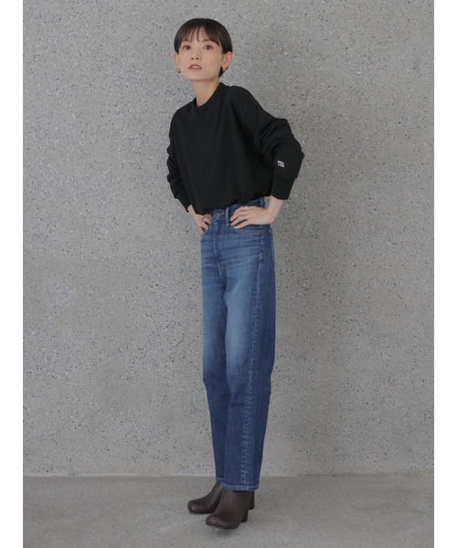 rem closet（レムクローゼット）の「【RUSSELL×rem】ロングスリーブTシャツ（Tシャツ/カットソー・レディース・ホワイト/ブラック・SMALL）」の16枚目の写真