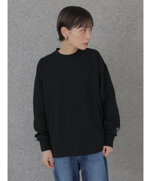 rem closet（レムクローゼット）の「【RUSSELL×rem】ロングスリーブTシャツ（Tシャツ/カットソー・レディース・ホワイト/ブラック・SMALL）」の11枚目の写真