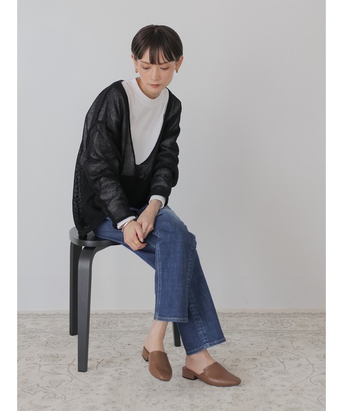 rem closet（レムクローゼット）の「【RUSSELL×rem】ロングスリーブTシャツ（Tシャツ/カットソー・レディース・ホワイト/ブラック・SMALL）」の17枚目の写真