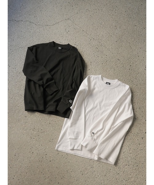 rem closet（レムクローゼット）の「【RUSSELL×rem】ロングスリーブTシャツ（Tシャツ/カットソー・レディース・ホワイト/ブラック・SMALL）」の5枚目の写真