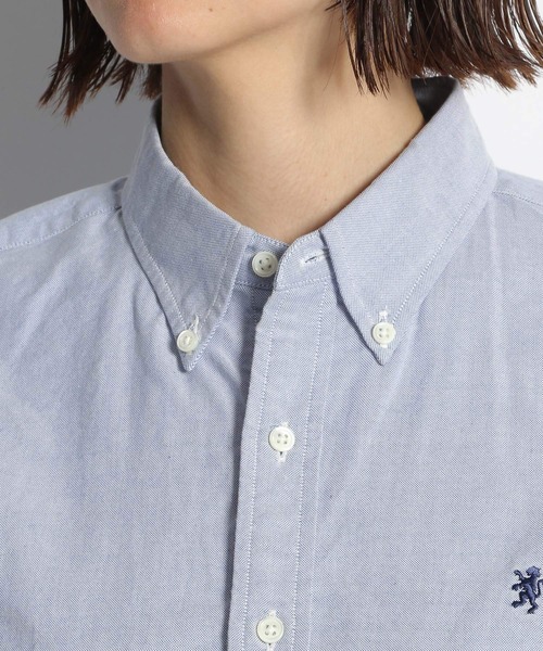 GYMPHLEX（ジムフレックス）の「【GYMPHLEX(ジムフレックス)】ボタンダウンシャツ（シャツ/ブラウス・レディース・ホワイト/ブルー・MEDIUM）」の15枚目の写真