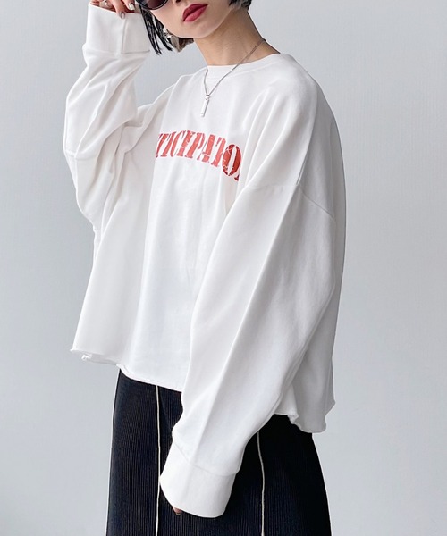 PAGEBOY（ページボーイ）の「クラックロゴウラケプルオーバー（スウェット・レディース・ブラック/オフホワイト/ピンク系その他・FREE）」の2枚目の写真