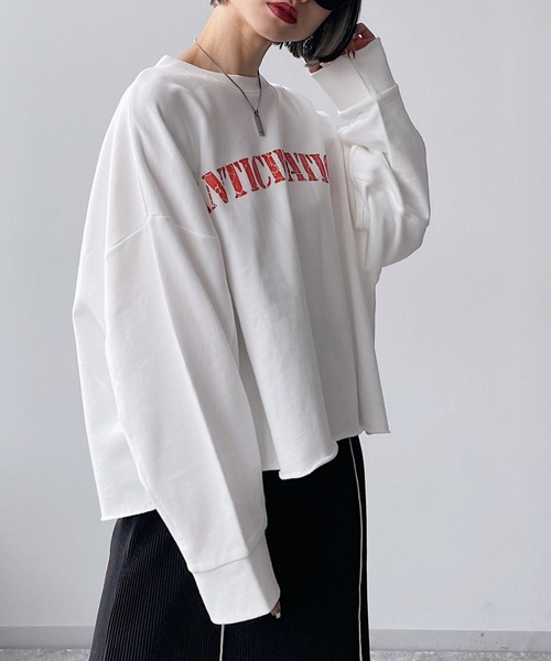 PAGEBOY（ページボーイ）の「クラックロゴウラケプルオーバー（スウェット・レディース・ブラック/オフホワイト/ピンク系その他・FREE）」の17枚目の写真