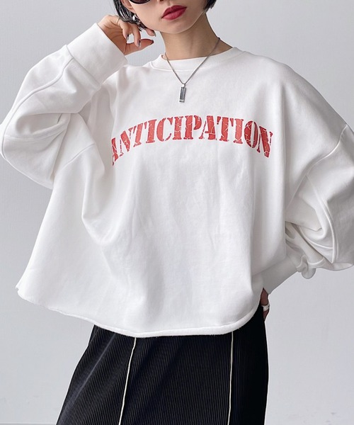 PAGEBOY（ページボーイ）の「クラックロゴウラケプルオーバー（スウェット・レディース・ブラック/オフホワイト/ピンク系その他・FREE）」の4枚目の写真