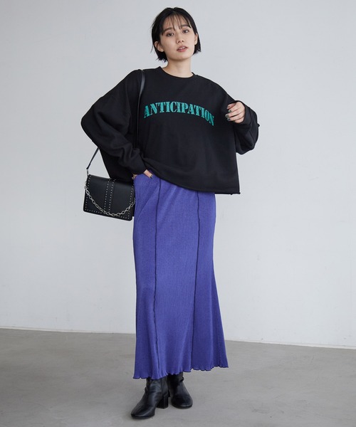 PAGEBOY（ページボーイ）の「クラックロゴウラケプルオーバー（スウェット・レディース・ブラック/オフホワイト/ピンク系その他・FREE）」の10枚目の写真