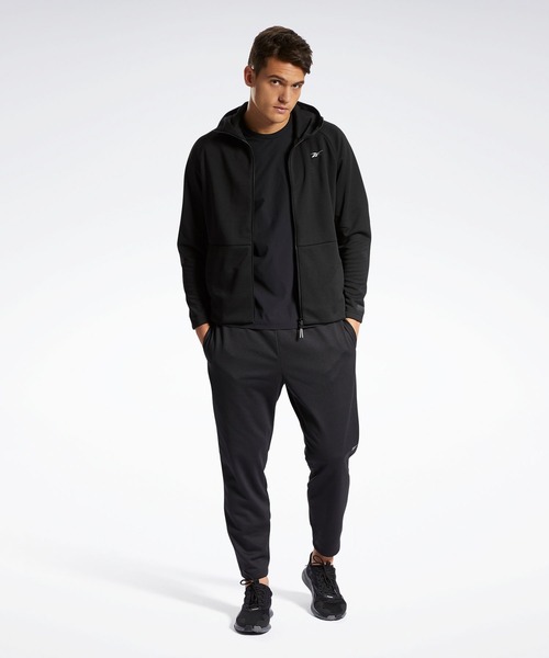 Reebok(リーボック)の「DMX トレーニング マイクロ フリースパンツ / DMX Training Micro Fleece Pants(スウェットパンツ・メンズ・ブラック・SMALL/MEDIUM/LARGE/X-LARGE/XX-LARGE/XXX-LARGE)」の2枚目の写真