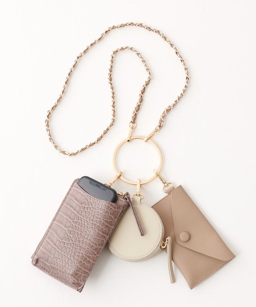 COLONY 2139(コロニートゥーワンスリーナイン)の「【WEB・一部店舗限定】3連マルチチェーンショルダーバッグ/スマホショルダーバック(ショルダーバッグ・レディース・モカ/ブラック/ブラウン・FREE)」の7枚目の写真