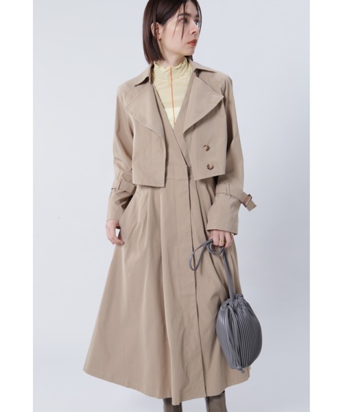 ROSE BUD(ローズバッド)の「マルチWAYトレンチコート(トレンチコート・レディース・ベージュ/ブルー/ライトグリーン/ベージュ系その他・FREE)」の2枚目の写真
