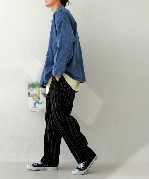 【新品】 antiqua アート柄 コーデュロイパンツ カーキ フリーサイズ アート柄コーデュロイパンツ（その他パンツ）｜antiqua