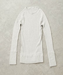 PUAL CE CIN | 【Du noir】綿針抜きリブロングスリーブ(Tシャツ/カットソー)