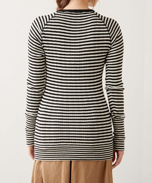 PUAL CE CIN（ピュアルセシン）の「【Du noir】綿針抜きリブロングスリーブ（Tシャツ/カットソー・レディース・ブラック/トップグレー/その他1/その他2・FREE）」の8枚目の写真