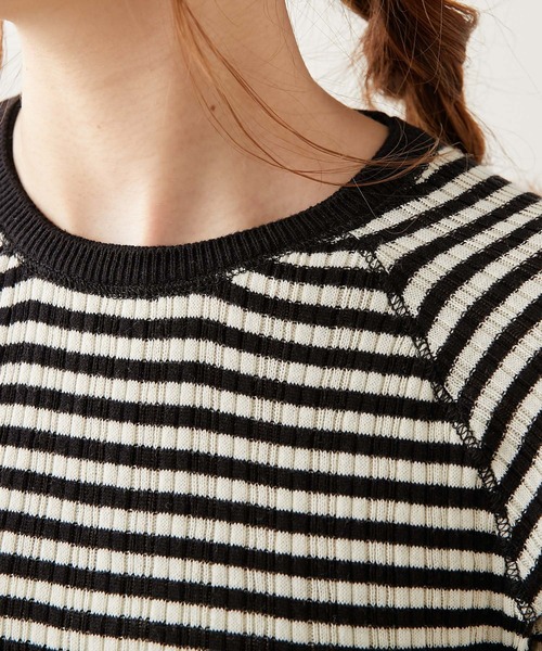 PUAL CE CIN（ピュアルセシン）の「【Du noir】綿針抜きリブロングスリーブ（Tシャツ/カットソー・レディース・ブラック/トップグレー/その他1/その他2・FREE）」の9枚目の写真