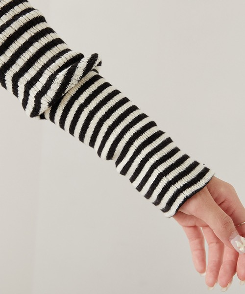 PUAL CE CIN（ピュアルセシン）の「【Du noir】綿針抜きリブロングスリーブ（Tシャツ/カットソー・レディース・ブラック/トップグレー/その他1/その他2・FREE）」の12枚目の写真