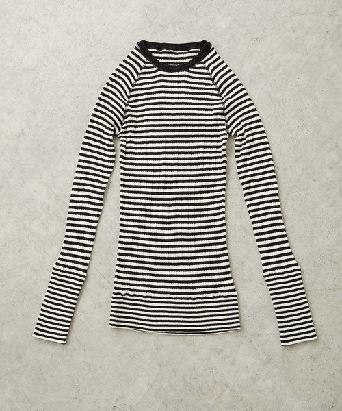 PUAL CE CIN（ピュアルセシン）の「【Du noir】綿針抜きリブロングスリーブ（Tシャツ/カットソー・レディース・ブラック/トップグレー/その他1/その他2・FREE）」の15枚目の写真