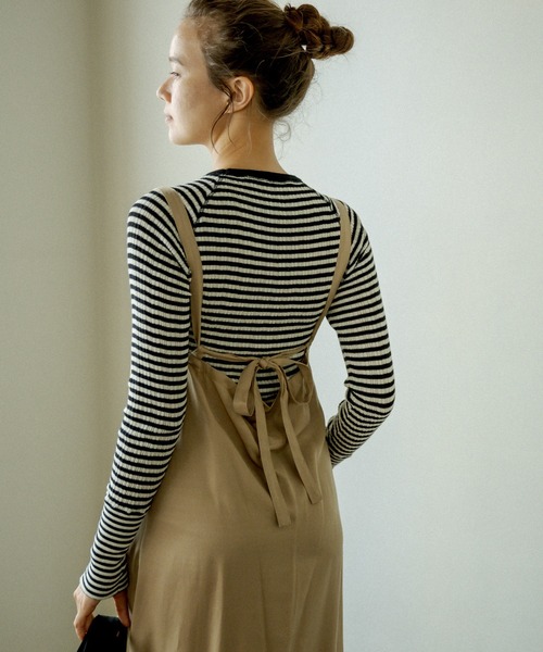 PUAL CE CIN（ピュアルセシン）の「【Du noir】綿針抜きリブロングスリーブ（Tシャツ/カットソー・レディース・ブラック/トップグレー/その他1/その他2・FREE）」の13枚目の写真