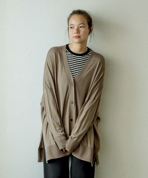 PUAL CE CIN（ピュアルセシン）の「【Du noir】綿針抜きリブロングスリーブ（Tシャツ/カットソー・レディース・ブラック/トップグレー/その他1/その他2・FREE）」の14枚目の写真