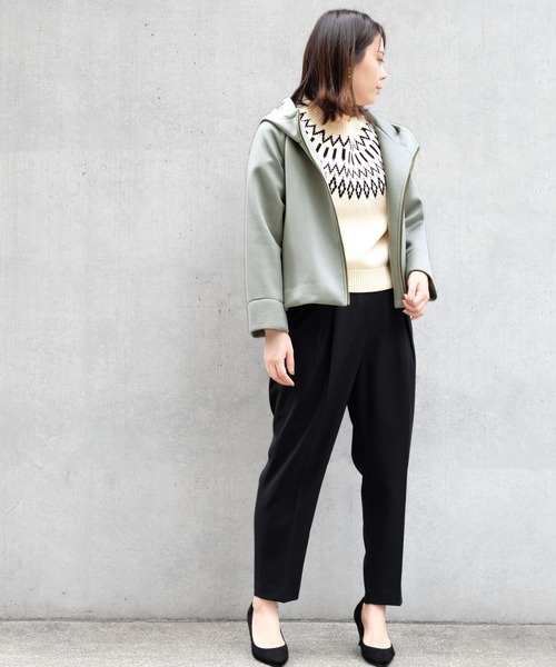 STRAWBERRY-FIELDS（ストロベリーフィールズ）の「カットボンディング　その他アウター（その他アウター・レディース・ライム/ベージュ/ブラック・2）」の17枚目の写真