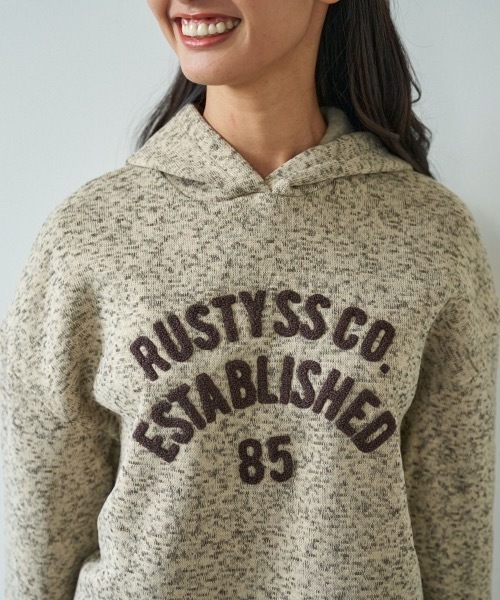 RUSTY(ラスティ)の「【RUSTY:ラスティー】レディースニットフリースパーカーワンピース(ワンピース・レディース・ブラック/ベージュ/ピンク/グリーン/ヘザーグレー・MEDIUM/LARGE/X-LARGE)」の17枚目の写真