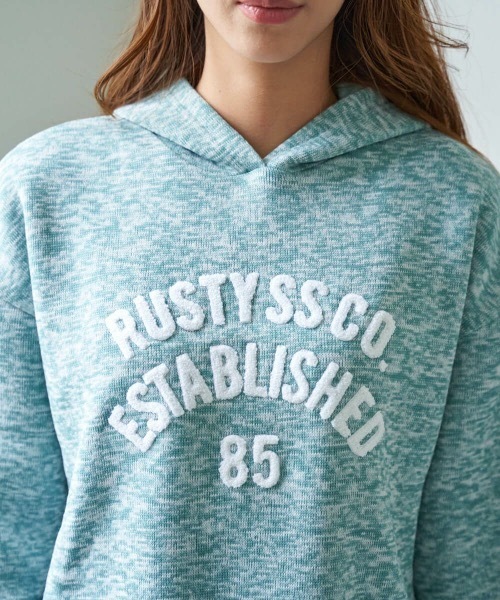 RUSTY(ラスティ)の「【RUSTY:ラスティー】レディースニットフリースパーカーワンピース(ワンピース・レディース・ブラック/ベージュ/ピンク/グリーン/ヘザーグレー・MEDIUM/LARGE/X-LARGE)」の12枚目の写真
