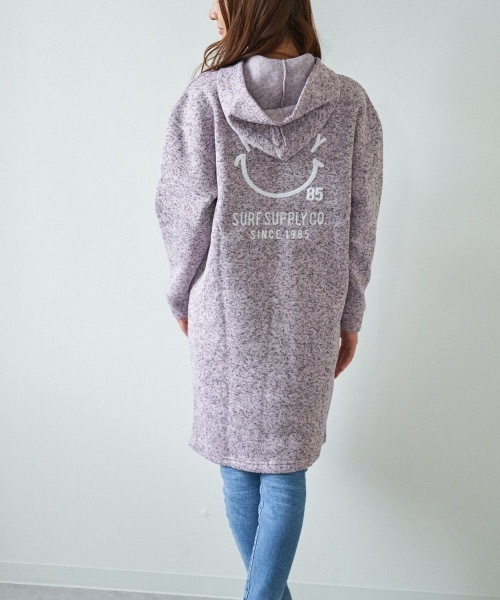 RUSTY(ラスティ)の「【RUSTY:ラスティー】レディースニットフリースパーカーワンピース(ワンピース・レディース・ブラック/ベージュ/ピンク/グリーン/ヘザーグレー・MEDIUM/LARGE/X-LARGE)」の7枚目の写真