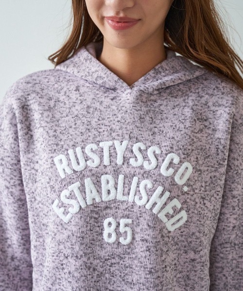RUSTY(ラスティ)の「【RUSTY:ラスティー】レディースニットフリースパーカーワンピース(ワンピース・レディース・ブラック/ベージュ/ピンク/グリーン/ヘザーグレー・MEDIUM/LARGE/X-LARGE)」の6枚目の写真