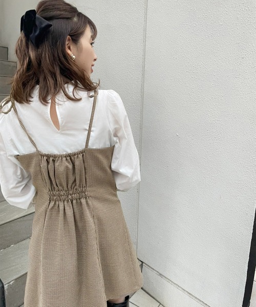 one after another NICE CLAUP（ワンアフターアナザーナイスクラップ）の「これだけあればコーディネートが決まる。ブラウスセットキャミワンピース（ワンピース・レディース・ブラック/ベージュ系その他/レオパード・FREE）」の13枚目の写真