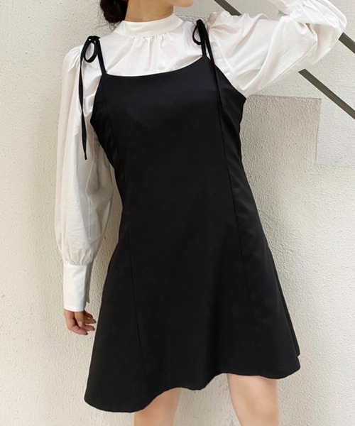 one after another NICE CLAUP（ワンアフターアナザーナイスクラップ）の「これだけあればコーディネートが決まる。ブラウスセットキャミワンピース（ワンピース・レディース・ブラック/ベージュ系その他/レオパード・FREE）」の15枚目の写真