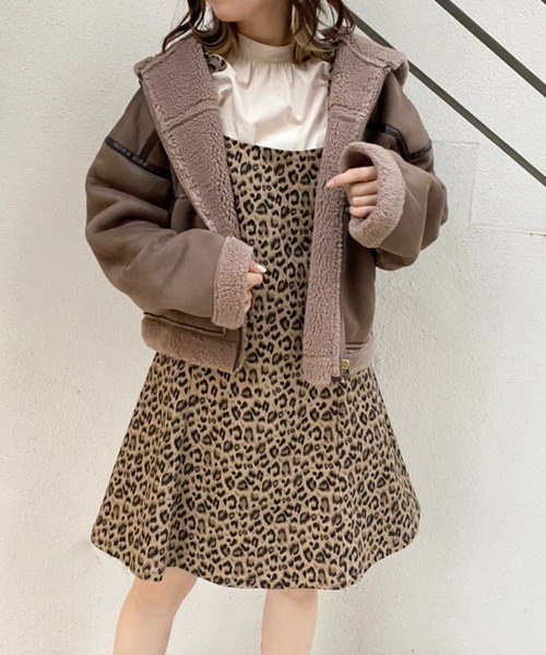 one after another NICE CLAUP（ワンアフターアナザーナイスクラップ）の「これだけあればコーディネートが決まる。ブラウスセットキャミワンピース（ワンピース・レディース・ブラック/ベージュ系その他/レオパード・FREE）」の21枚目の写真