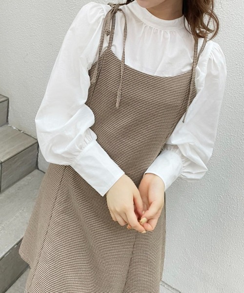 one after another NICE CLAUP（ワンアフターアナザーナイスクラップ）の「これだけあればコーディネートが決まる。ブラウスセットキャミワンピース（ワンピース・レディース・ブラック/ベージュ系その他/レオパード・FREE）」の11枚目の写真