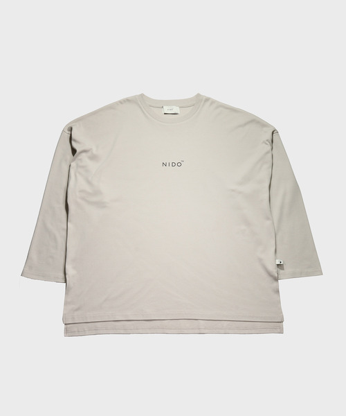 NIDO（ニド）の「NIDOロゴプリントロンT（Tシャツ/カットソー・メンズ・ホワイト/ブラック/ブルー/グレイッシュベージュ・M/L）」の14枚目の写真