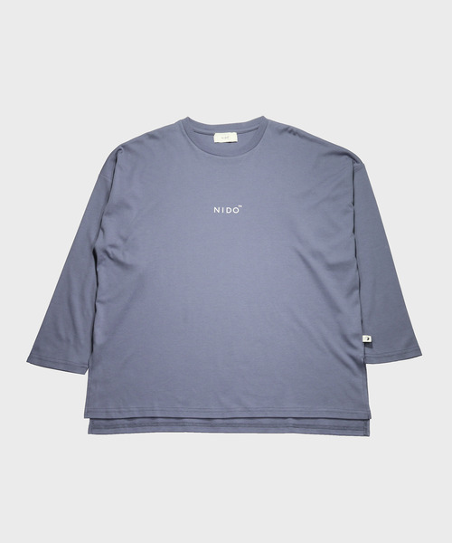NIDO（ニド）の「NIDOロゴプリントロンT（Tシャツ/カットソー・メンズ・ホワイト/ブラック/ブルー/グレイッシュベージュ・M/L）」の6枚目の写真