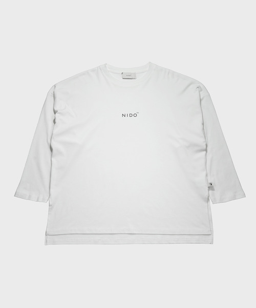 NIDO（ニド）の「NIDOロゴプリントロンT（Tシャツ/カットソー・メンズ・ホワイト/ブラック/ブルー/グレイッシュベージュ・M/L）」の17枚目の写真
