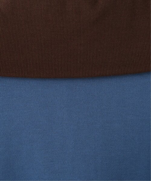 DOUBLE NAME(ダブルネーム)の「ワンポイント刺しゅうハーフZIPプルオーバー(Tシャツ/カットソー・レディース・ブルー/グリーン/スミクロ/オフホワイト・FREE)」の7枚目の写真