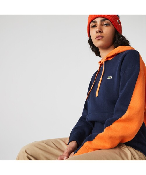 LACOSTE(ラコステ)の「カラーブロックコットンニットパーカ(パーカー・レディース・ネイビー・40/38/36/34)」の2枚目の写真