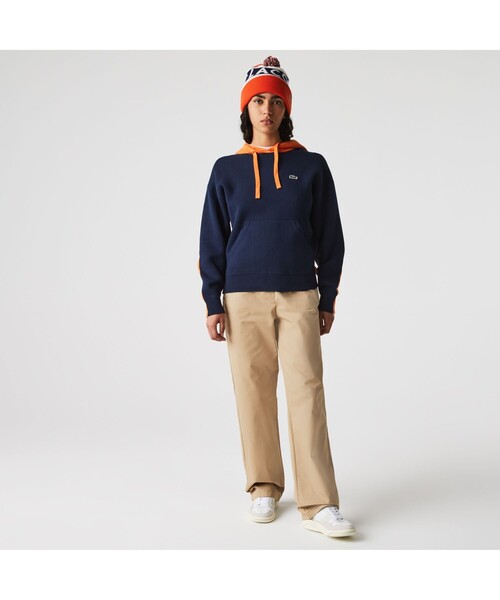 LACOSTE(ラコステ)の「カラーブロックコットンニットパーカ(パーカー・レディース・ネイビー・40/38/36/34)」の7枚目の写真