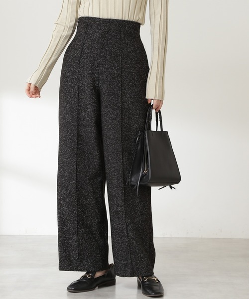 N.（N. Natural Beauty Basic）（エヌエヌナチュラルビューティーベーシック）の「◆ツイードサスペンダー付パンツ（その他パンツ・レディース・ブラック/ナチュラル・MEDIUM）」の3枚目の写真