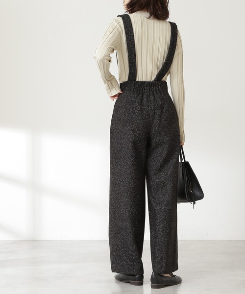 N.（N. Natural Beauty Basic）（エヌエヌナチュラルビューティーベーシック）の「◆ツイードサスペンダー付パンツ（その他パンツ・レディース・ブラック/ナチュラル・MEDIUM）」の11枚目の写真