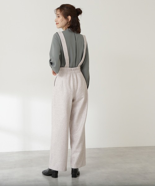 N.（N. Natural Beauty Basic）（エヌエヌナチュラルビューティーベーシック）の「◆ツイードサスペンダー付パンツ（その他パンツ・レディース・ブラック/ナチュラル・MEDIUM）」の9枚目の写真