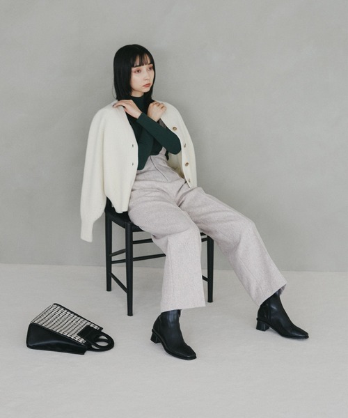 N.（N. Natural Beauty Basic）（エヌエヌナチュラルビューティーベーシック）の「◆ツイードサスペンダー付パンツ（その他パンツ・レディース・ブラック/ナチュラル・MEDIUM）」の15枚目の写真