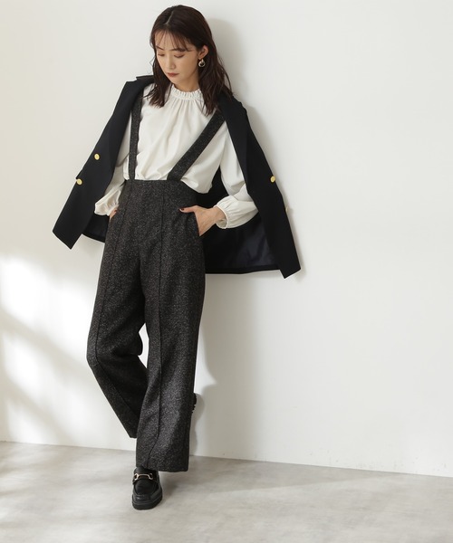 N.（N. Natural Beauty Basic）（エヌエヌナチュラルビューティーベーシック）の「◆ツイードサスペンダー付パンツ（その他パンツ・レディース・ブラック/ナチュラル・MEDIUM）」の14枚目の写真