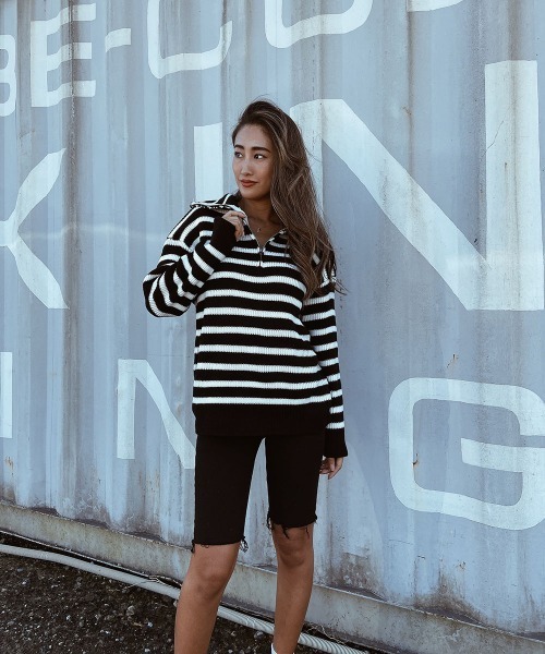 esutoreja（エストレジャ）の「ストレッチスリムハーフパンツ（その他パンツ・レディース・ホワイト/ブラック・S/M/XS）」の3枚目の写真