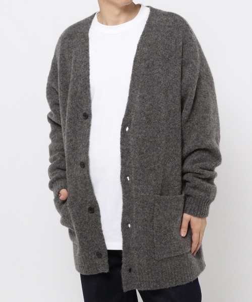 LOWRYS FARM（ローリーズファーム）の「モヘヤコンロングカーデ　258824（カーディガン/ボレロ・メンズ・チャコールグレー/グリーン・MEDIUM/LARGE）」の18枚目の写真